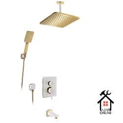شیرآلات حمام توکار جزیره مدل زیرات A سفید سقفی