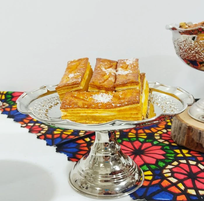 شیرینی خوری مسی کروم قطر 24 نانو ارسال رایگان
