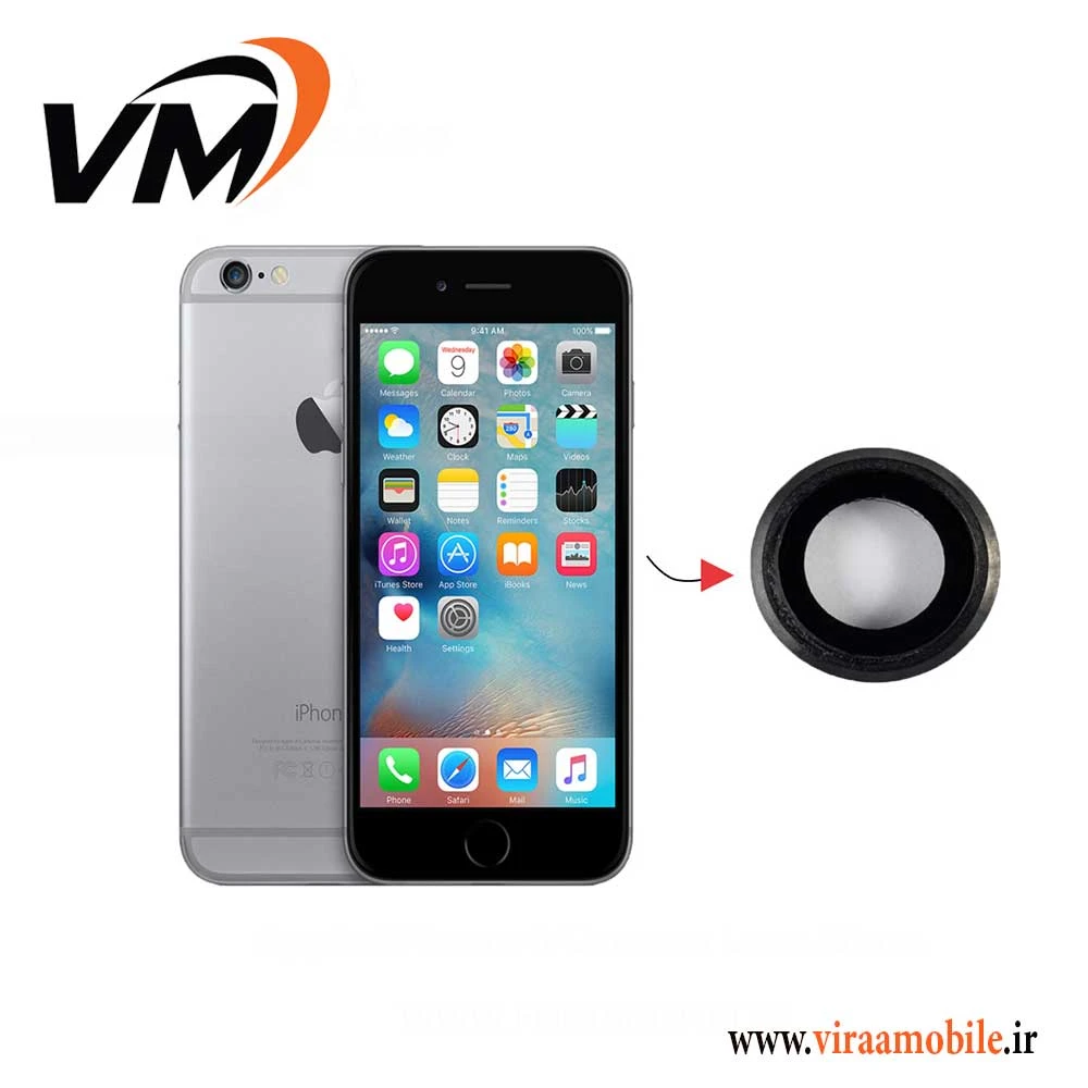 شیشه دوربین اصلی آیفون iPhone 6