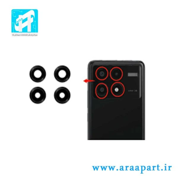 شیشه دوربین اصلی شیائومی Xiaomi Poco X6 Pro