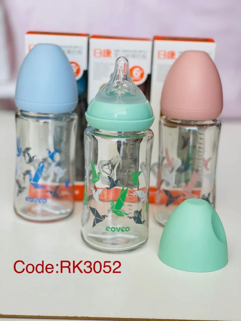 شیشه شیر رووکو 240 میل 6+ پیرکس rovco rk-3052