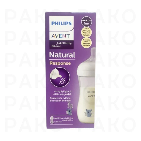 شیشه شیر طلقی 1+ ماه نچرال فیلیپس اونت PHILIPS AVENT ظرفیت 260 میلی لیتر