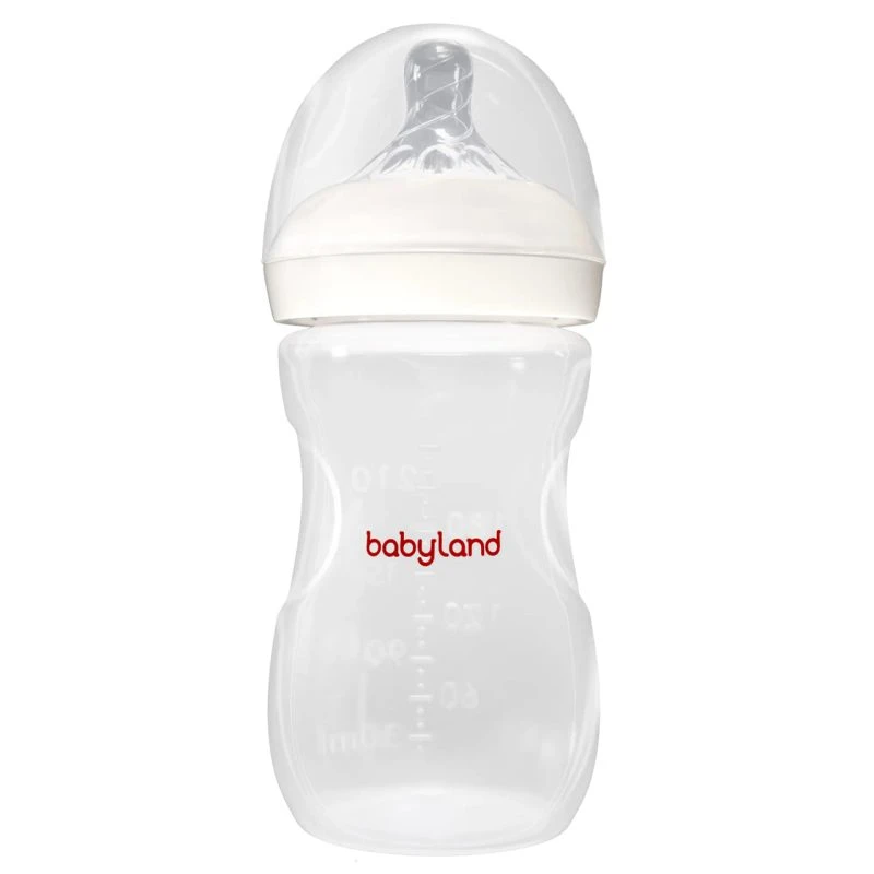 شیشه شیر طلقی pp نچرال 260 میل بی بی لند کد babyland 204
