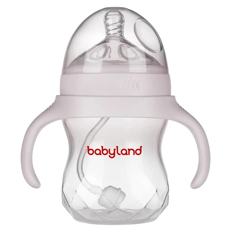 شیشه شیر طلقی pp کولیک ایز 180 میل دسته دار ضد نفخ کد 200 بی بی لند babyland