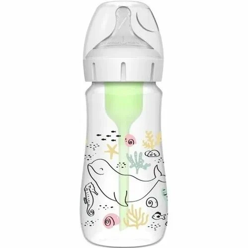 شیشه شیر طلقی ۲۷۰ میل آپشن پلاس عریض طرحدار طرح حیوانات دریایی دکتر براونز wb91009-intlx Dr Browns