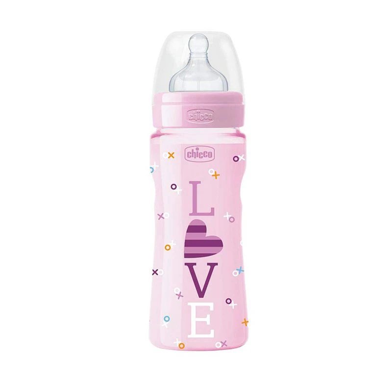 شیشه شیر ول بی اینگ سیلیکون چیکو گنجایش 330 میلی لیتر chicco