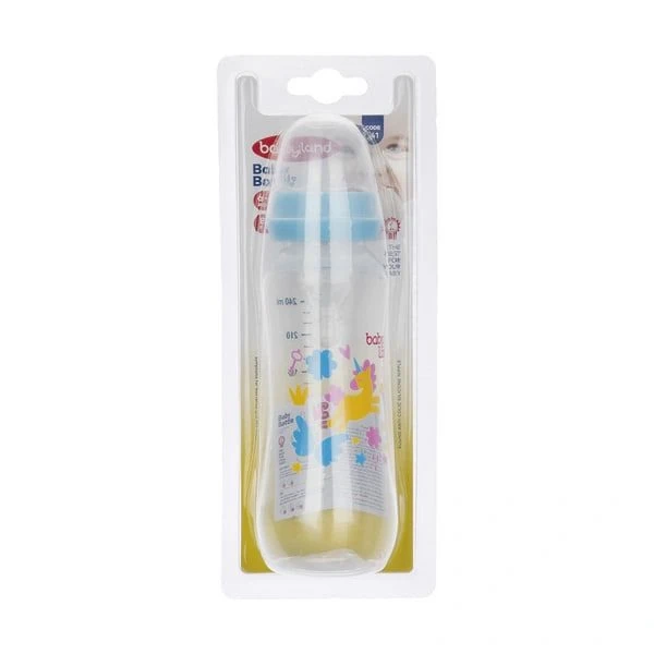 شیشه شیر کلاسیک فندقی اندازه 240 میل 6- 18 ماه بی بی لند babyland کد 241