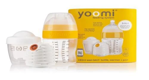 شیشه شیر یومی 180 میلی y18b1w1p 8oz +warmer+slow teat +pod