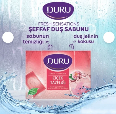 صابون 4 تایی دورو DURU مدل CICEK TAZELIGI (گل های بهاری)