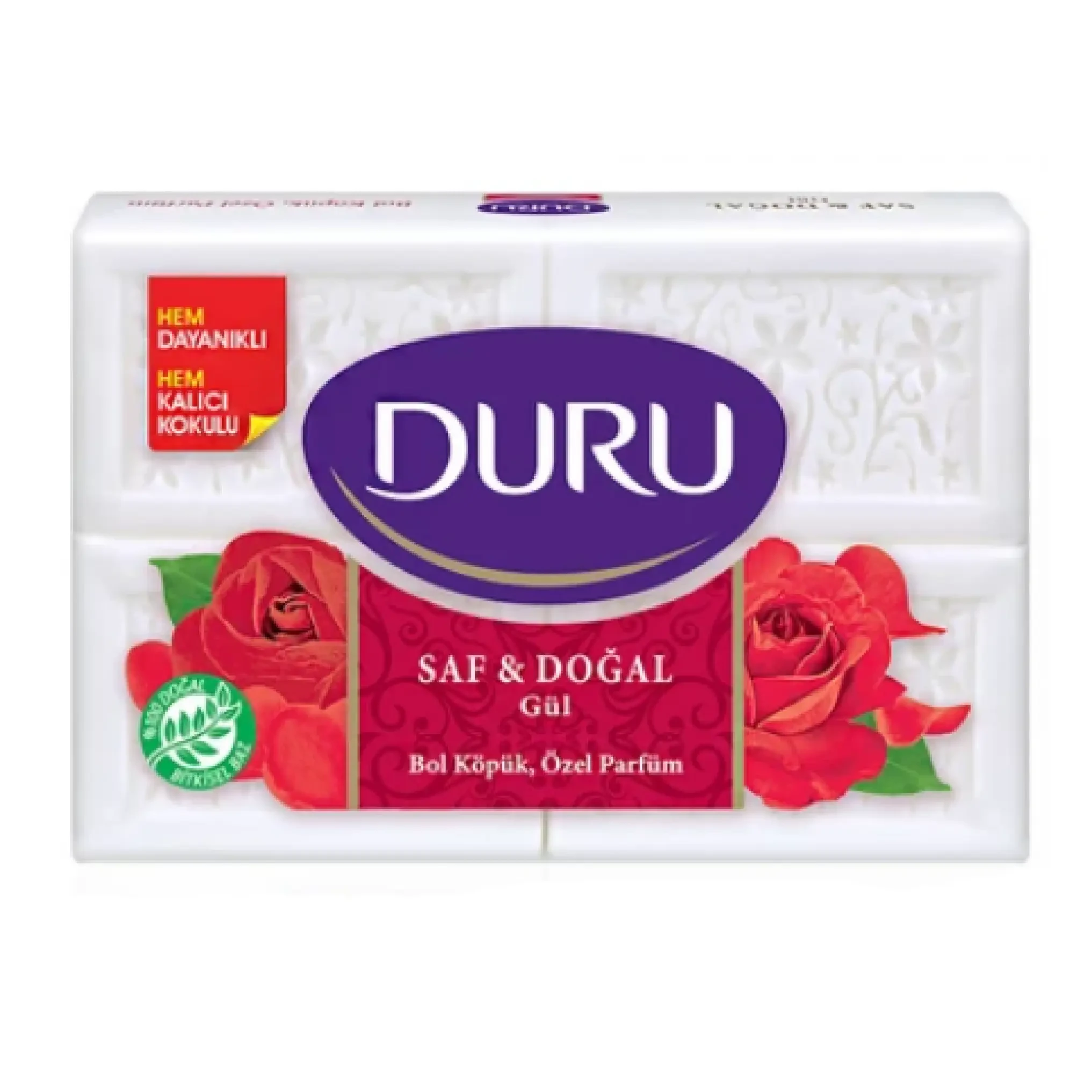 صابون بدن دورو Duru کتابی عصاره گل رز 4 عددی 600 گرم اصل و اورجینال