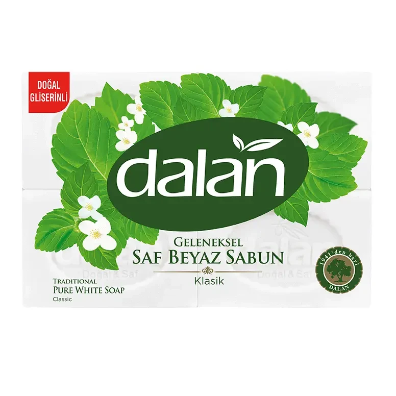 صابون سفید دالان Dalan کتابی مدل کلاسیک 4 عددی 700 گرم اصل و اورجینال