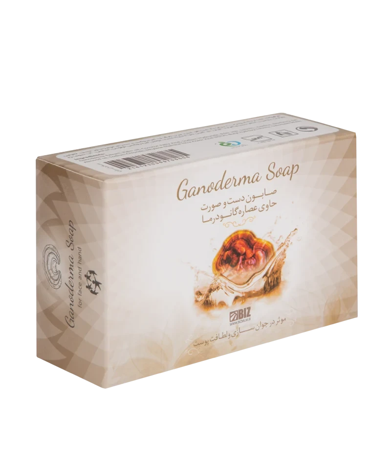 صابون قارچ گانودرما- دست و صورت بیز 100 گرمی