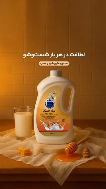 صابون مایع شیر و عسل