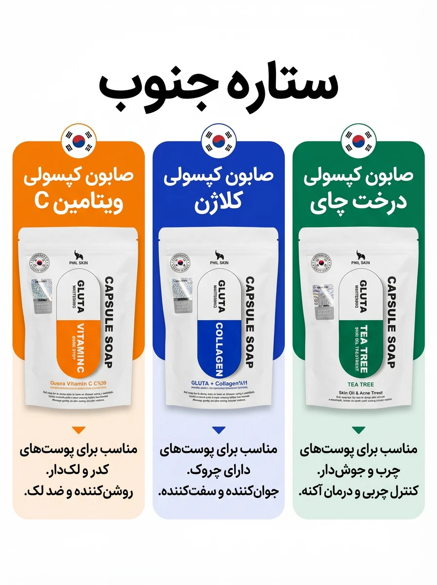 صابون های کپسولی کره ای