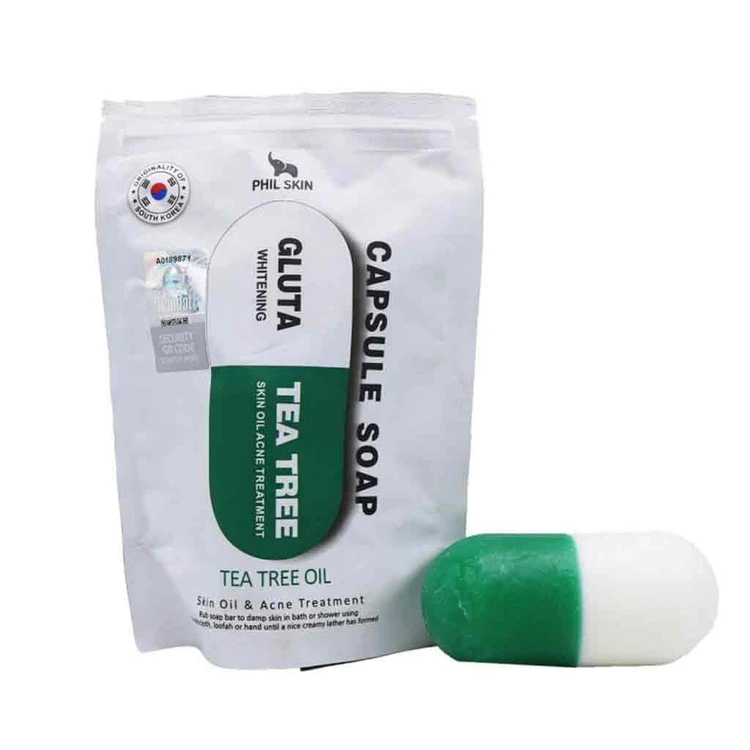 صابون کپسولی ضد جوش فیل اسکین مدل گلوتا و چای سبز وزن 120 گرم