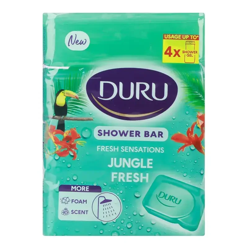 صابون گلیسیرین دورو Duru رایحه Jungle Fresh بسته 4 عددی 600 گرم اصل و اورجینال