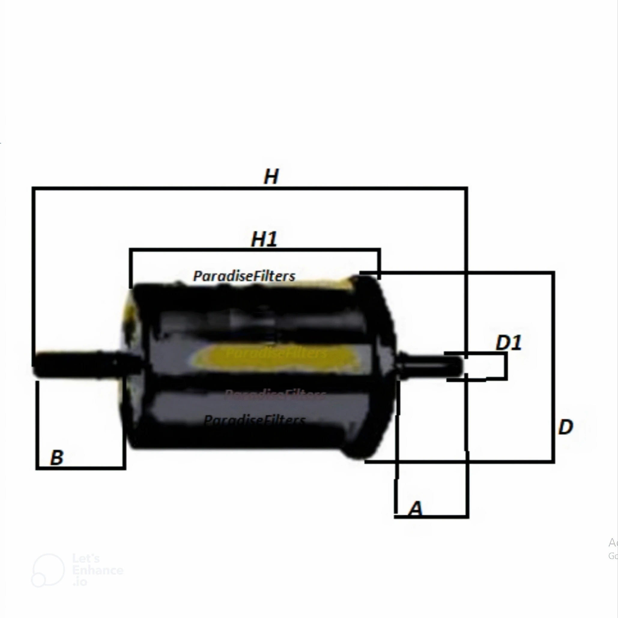 صافی بنزین فلزی دوسرصاف ، پراید (بادیاق) / FILTERS M.F.D  EF-K 490