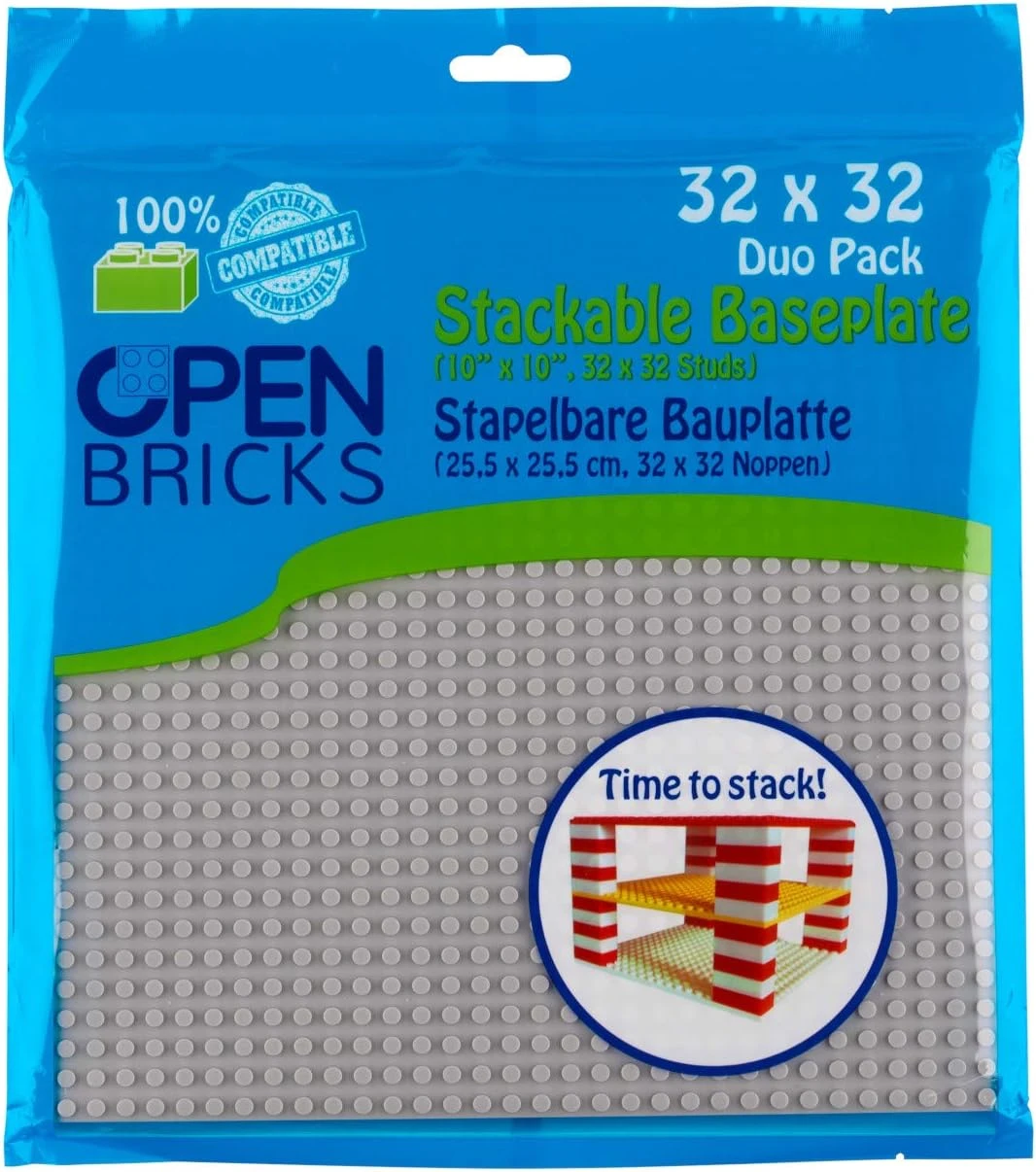 صفحه لگویی OPEN BRICKS مدل OB-P32GY2 دو عددی دوطرفه خاکستری