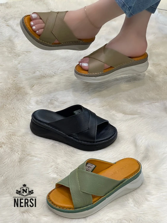 صندل چرم طبیعی لژدار ۶۰۴