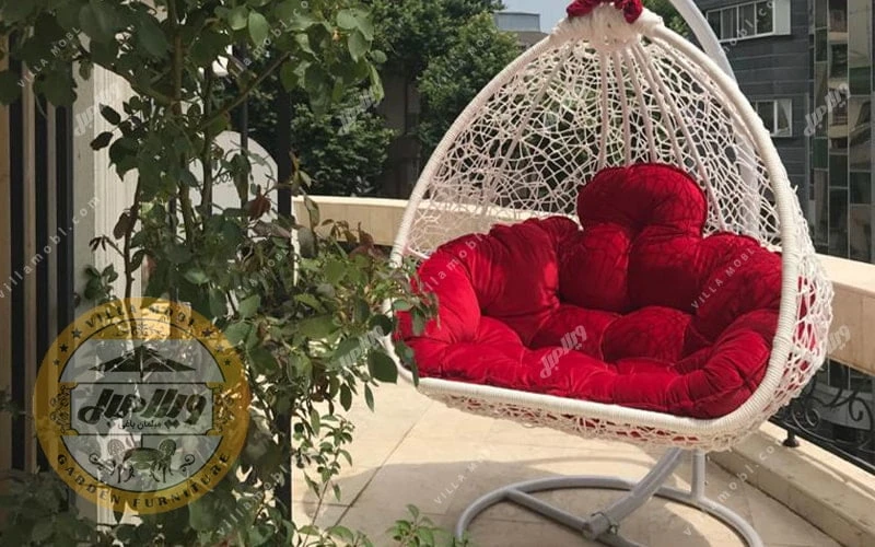 صندلی آویزی مناسب فضای باز دونفره