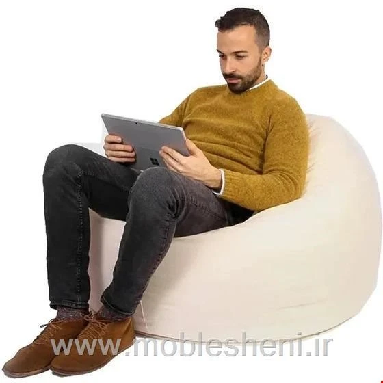 صندلی شنی الیافی، تکنفره مخملی الیافی کرم