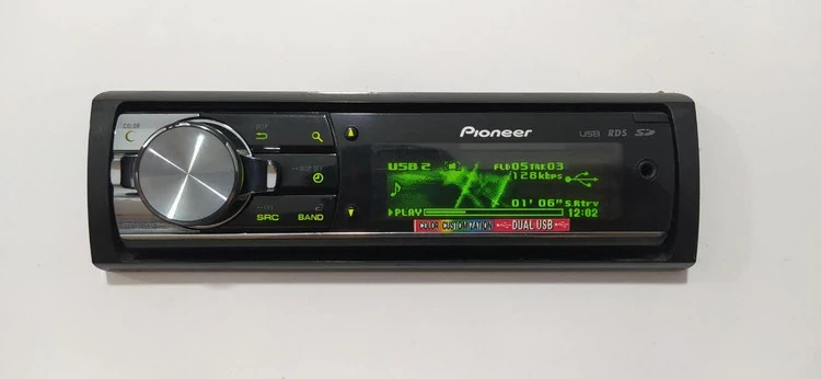 ضبط حرفه ای پایونیر مدل Pioneer DEH-7450SD شش خروجه 4.5 ولتی مولتی کالر
