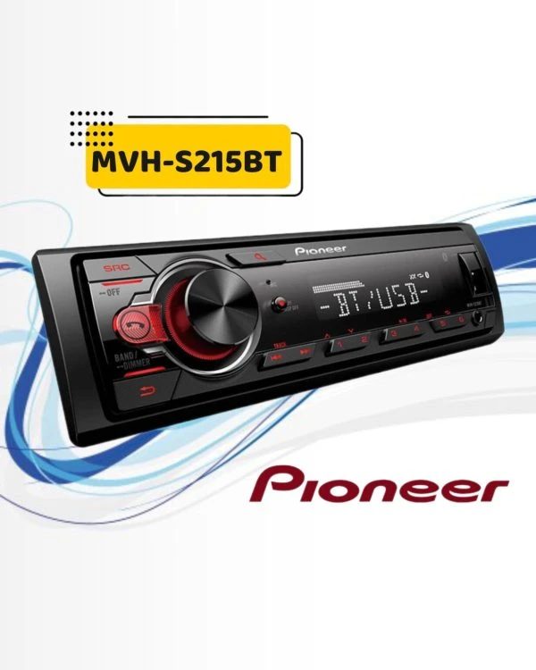 ضبط پایونیر مدل MVH-S215BT | پخش بلوتوث و USB