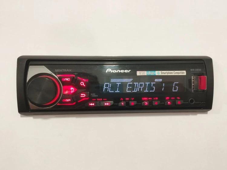 ضبط پایونیر مدل MVH-X185UI دو خروجی آمپلی فایر