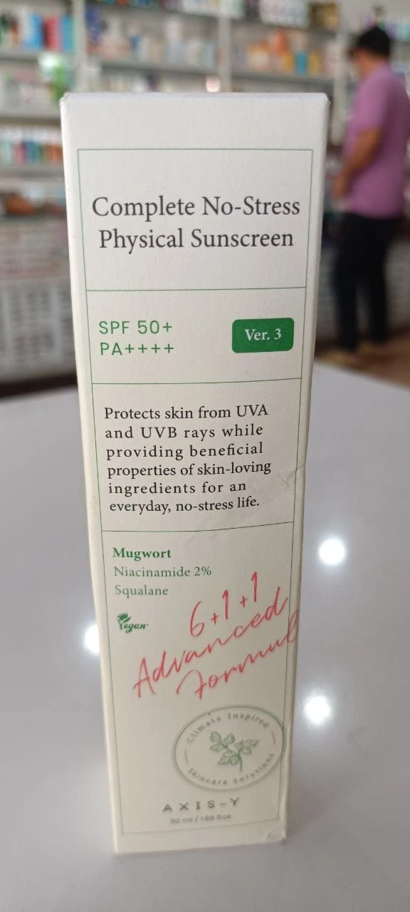 ضد آفتاب A.X.I.S.‑.Y. Complete No‑Stress Physical Sunscreen SPF50+ PA++++ Ver 3 |  اصل
