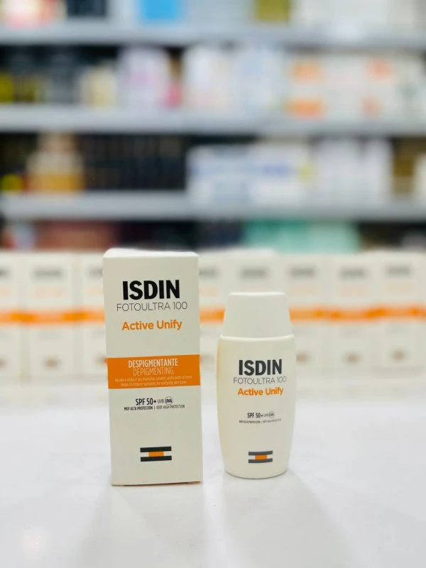 ضد آفتاب ایزدین- کرم ضد لک بی رنگ ایزدین مدل اکتیو یونیفای با +SPF50
