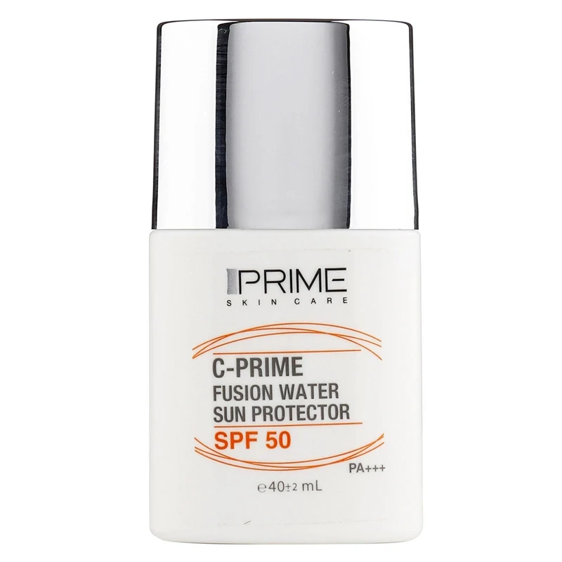 ضد آفتاب بی رنگ فلوئید پرایم بی رنگ (پریم) مدل فیوژن واتر حاوی ویتامین سی با SPF50 حجم 40 میلی لیتر