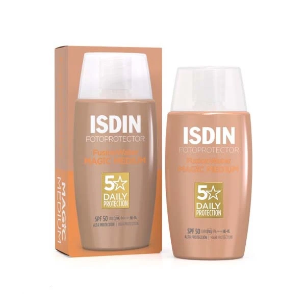 ضد آفتاب رنگی ایزدین Isdin مدل Fusion Water Magic رنگ مدیوم حجم 50 میل اصل و اورجينال