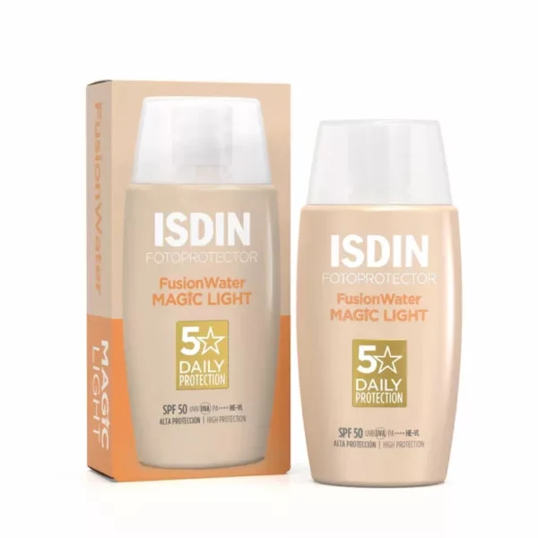 ضد آفتاب رنگی لایت LIGHT ایزدین مجیک فیوژن واتر ISDIN Fusion Water Color