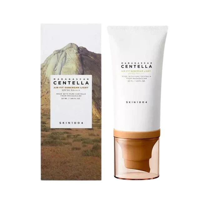 ضد آفتاب فیزیکی سنتلا Centella Madagascar مدل Air-fit حجم 50 میل اصل و اورجينال