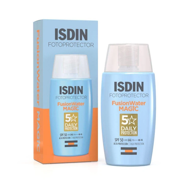 ضدآفتاب ایزدین فیوژن واتر مجیک بی‌رنگ (Isdin Fotoprotector Fusion Water Magic SPF50)_اورجینال