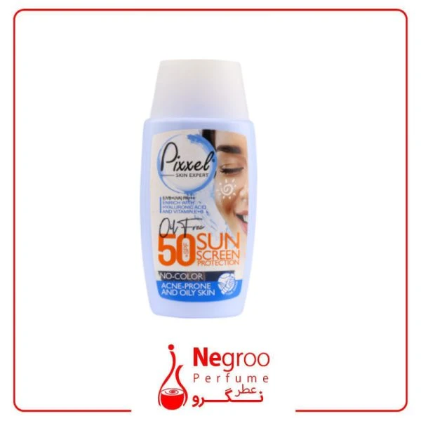 ضدآفتاب بی رنگ پوست خشک و حساس پیکسل spf50 حجم 50 میلی لیتر