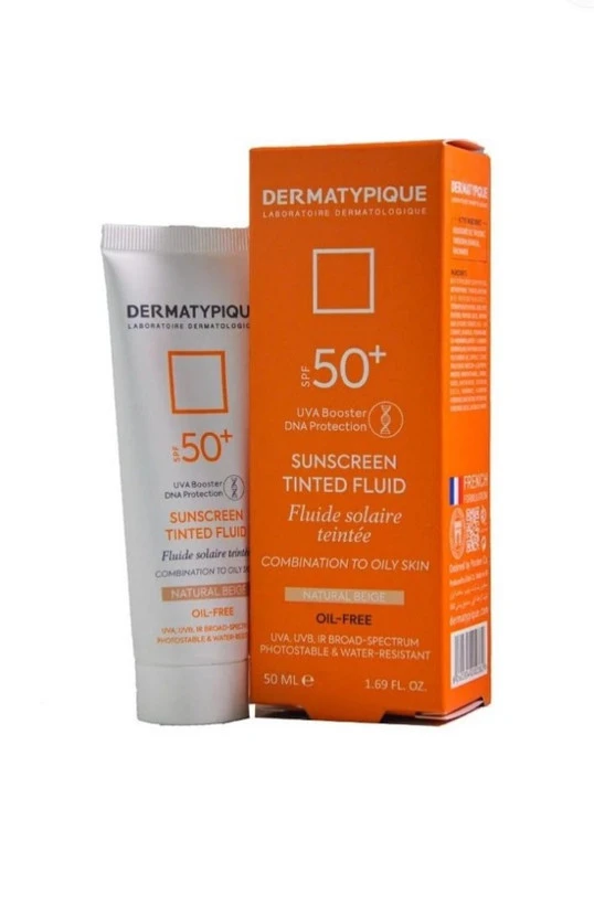 ضدآفتاب رنگی پوست چرب SPF50 (بژ طبیعی)درماتیپیک