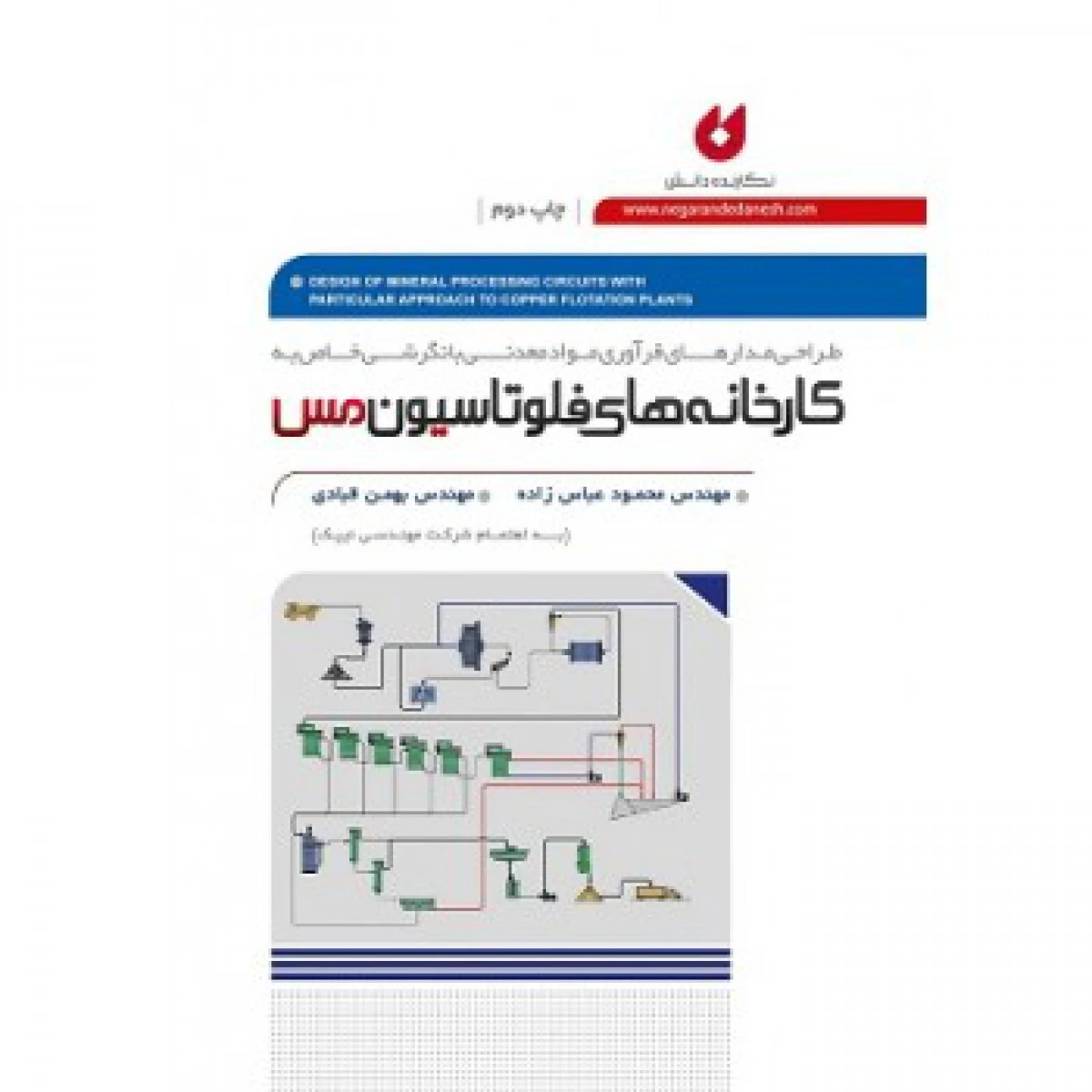 طراحی مدارهای فرآوری مواد معدنی کارخانه های فلوتاسیون مس / محمود عباس زاده قبادی / نشرنگارنده دانش