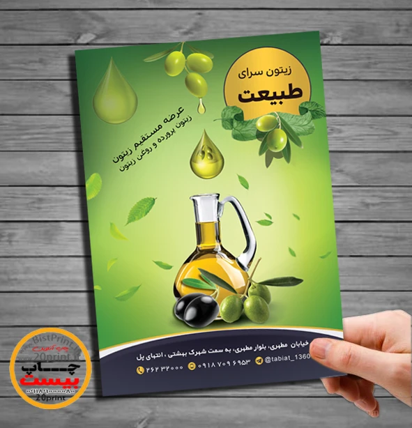 طرح لایه باز تراکت زیتون سرا