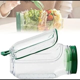 ظرف سالاد چندمنظوره با درب مخصوص سس و چنگال فانتزی