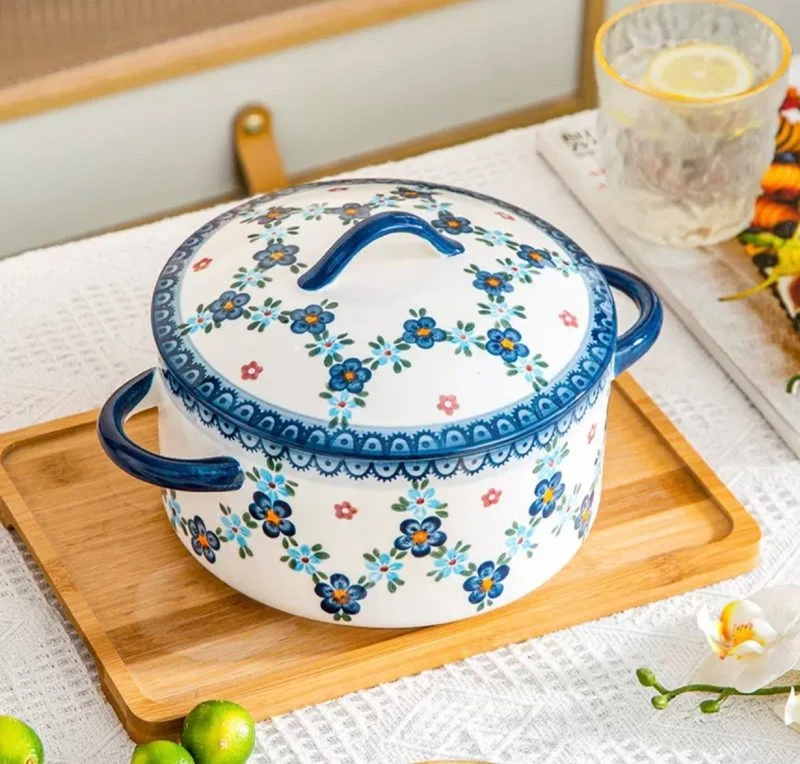 ظرف سوپ خوری گل آبی