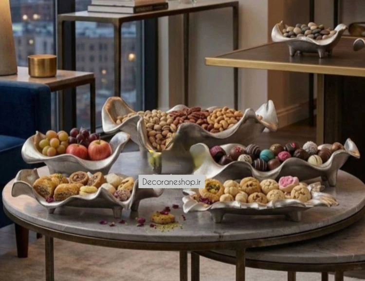 ظروف پذیرایی ۵تیکه مدل دفرمه