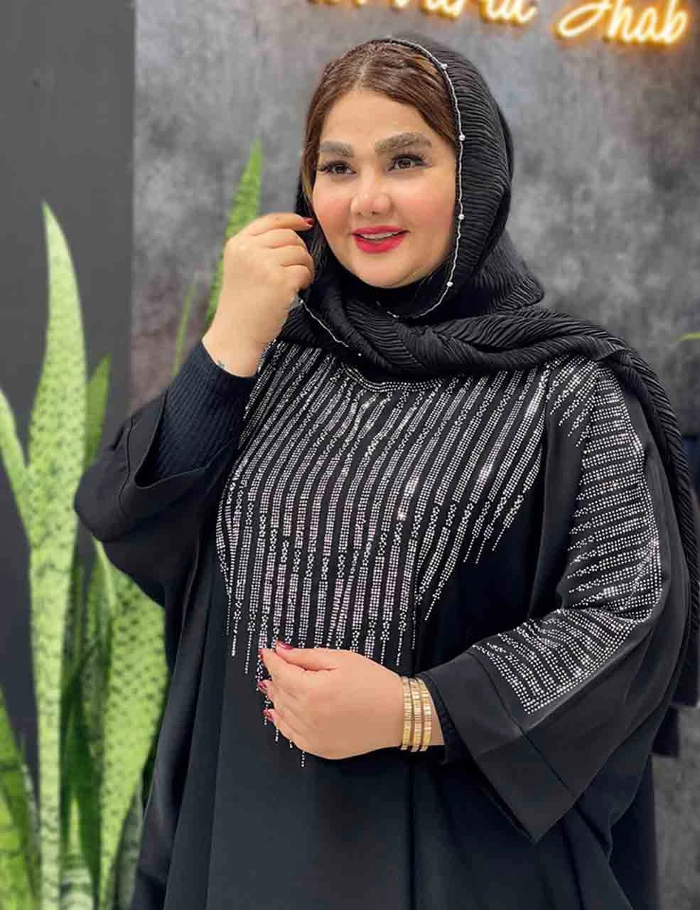 عبای مجلسی زنانه نگین کاری مدل ترنم_شیکان کده