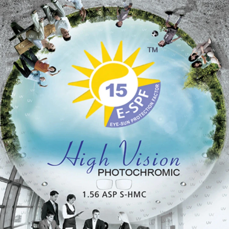 عدسی طبی E-SPF فتوکرومیک هایویژن 1.56 High Vision