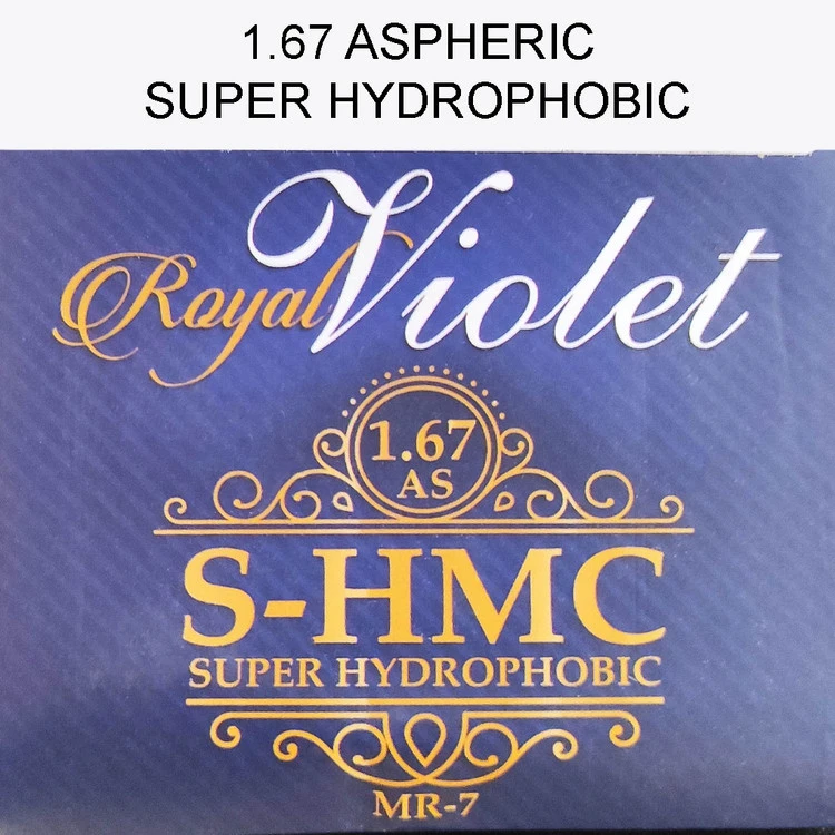 عدسی طبی shmc aspheric 1.67 رویال ویولت