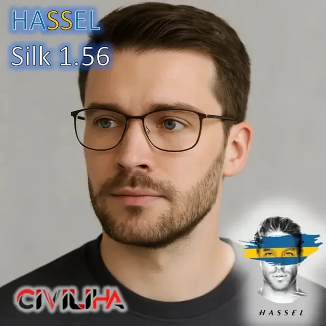 عدسی طبی آنتی رفلکس هاسل با پوشش ابریشمی Hassel Silk 1.56