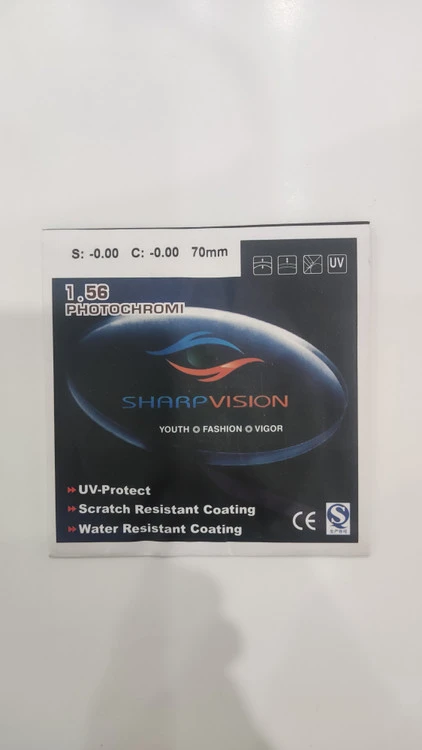 عدسی طبی فتوکرومیک برند Sharp Vision 1.56 Photocromic شارپ ویژن
