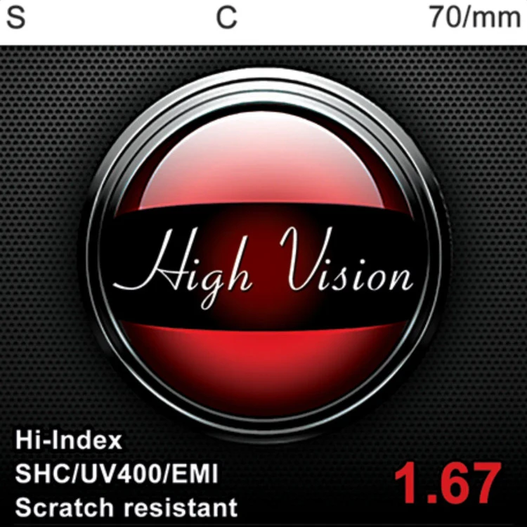 عدسی طبی فشرده 1.67 هایویژن High Vision