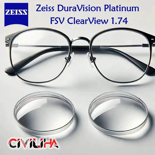 عدسی طبی فوق فشرده کلیر ویو زایس Ziess Dura Vision Platinum FSV Clear View 1.74