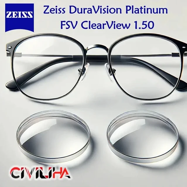 عدسی طبی کلیر ویو زایس Ziess DuraVision Platinum ClearView 1.50